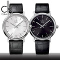  Shop Authentic Calvin Klein Surround Black Dial Black Leather Strap Watch for Men - K3W211C1 - Luxxuri
