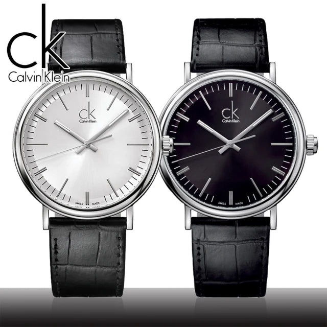  Shop Authentic Calvin Klein Surround Black Dial Black Leather Strap Watch for Men - K3W211C1 - Luxxuri