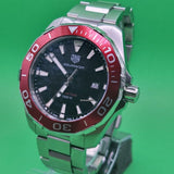  Shop Authentic Tag Heuer Aquaracer Black Dial Silver Steel Strap Watch for Men - WAY101B.BA0746 - Luxxuri