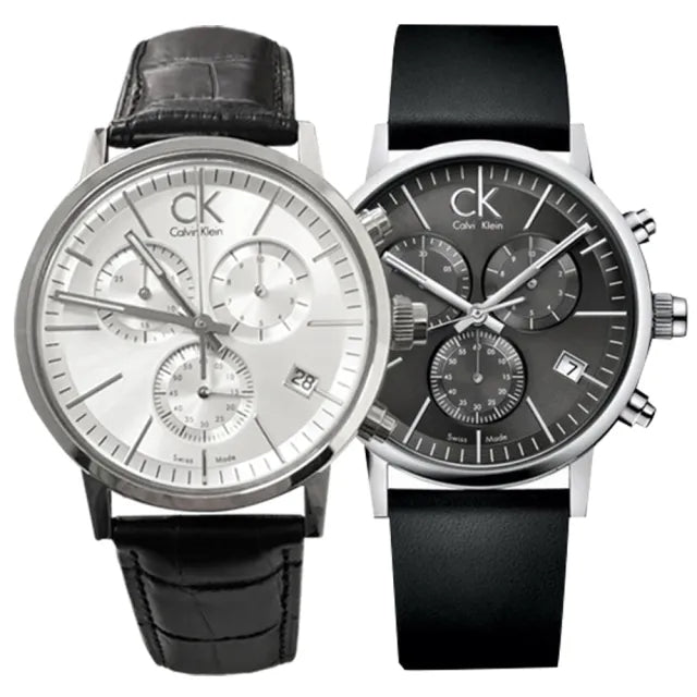  Shop Authentic Calvin Klein Post Minimal Chronograph Black Dial Black Leather Strap Watch for Men - K7627107 - Luxxuri