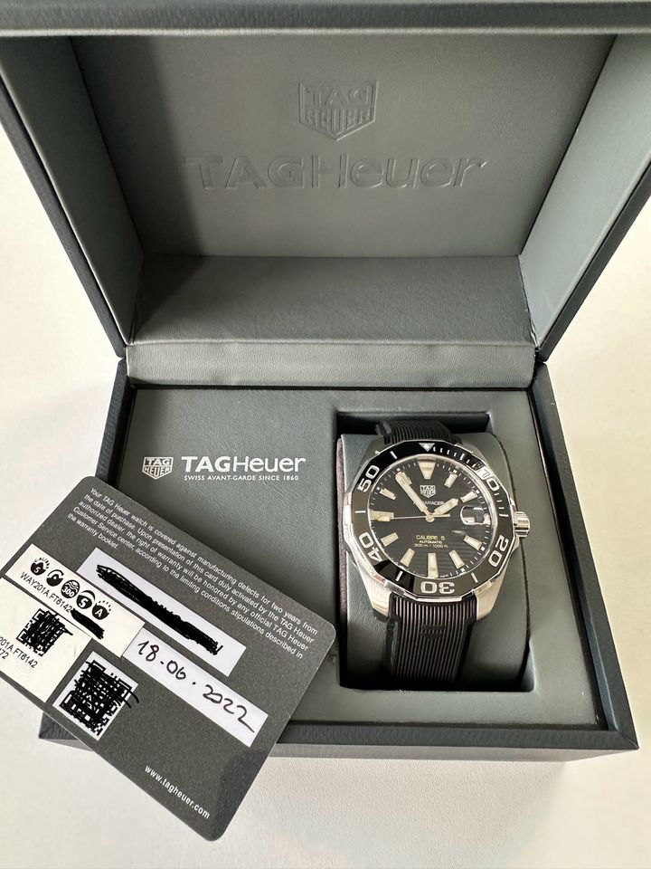  Shop Authentic Tag Heuer Aquaracer Black Dial Watch for Men - WAY201A.FT6142 - Luxxuri