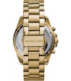  Shop Authentic Michael Kors Bradshaw Chronograph Blue Dial Gold Steel Strap Watch For Women - MK5975 - Luxxuri