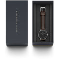  Shop Authentic Daniel Wellington Classic Petite Bristol Black Dial Brown Leather Strap Watch For Women - DW00100233 - Luxxuri