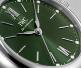  Shop Authentic IWC Portofino Automatic Green Dial Green Leather Strap Watch for Women - IW357405 - Luxxuri