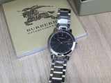  Shop Authentic Burberry The City Black Dial Silver Steel Strap Watch for Women - BU9201 - Luxxuri