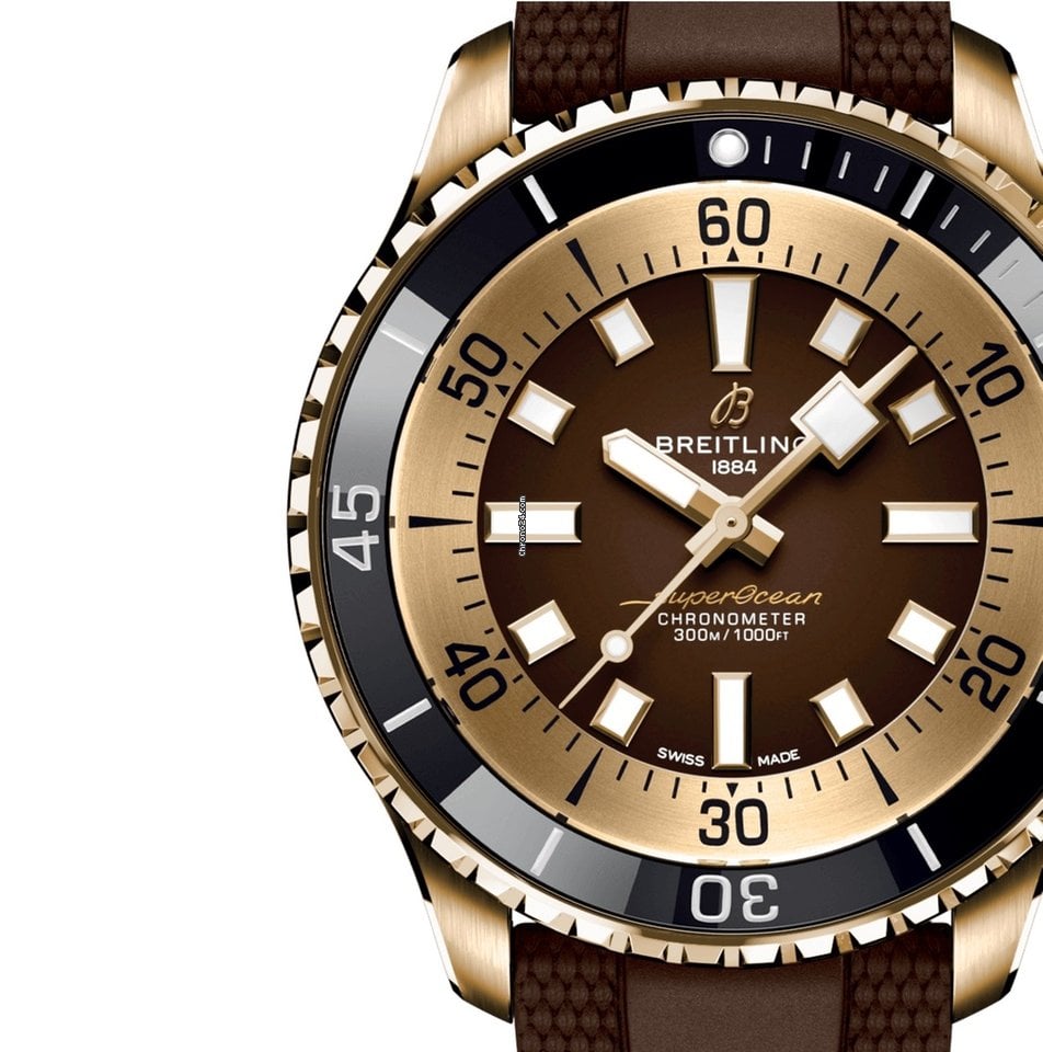  Shop Authentic Breitling Superocean Automatic 44 Brown Dial Brown Rubber Strap Watch for Men - N17376201Q1S1 - Luxxuri