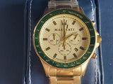  Shop Authentic Maserati SFIDA Quartz Yellow Dial Gold Strap Watch For Men - R8873640005 - Luxxuri