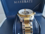  Shop Authentic Maserati Traguardo Automatic White Skeleton Dial Two Tone Steel Strap Watch For Men - R8823112003 - Luxxuri