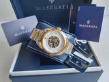  Shop Authentic Maserati Traguardo Automatic White Skeleton Dial Two Tone Steel Strap Watch For Men - R8823112003 - Luxxuri