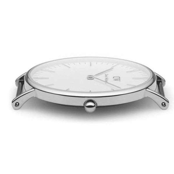  Shop Authentic Daniel Wellington Classic Sheffield White Dial Black Leather Strap Watch For Men - DW00100020 - Luxxuri