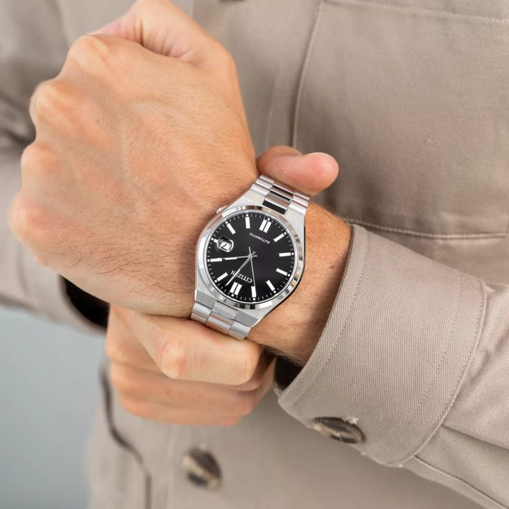  Shop Authentic Citizen Tsuyosa Automatic Black Dial Silver Steel Strap Watch For Men - NJ0150-81E - Luxxuri