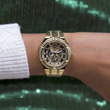  Shop Authentic Guess Allara Quartz Gold Dial Gold Steel Strap Watch For Women - GW0604L2 - Luxxuri