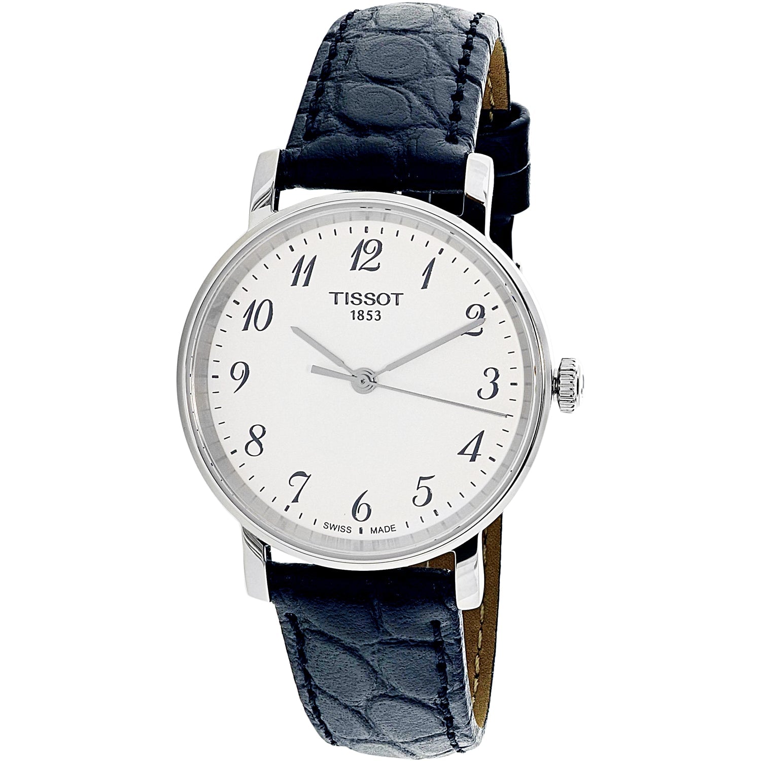  Shop Authentic Tissot Everytime Small White Dial Black Leather Strap Watch For Women - T109.210.16.032.00 - Luxxuri