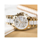  Shop Authentic Michael Kors Bradshaw Chronograph White Dial Two Tone Steel Strap Watch For Women - MK5743 - Luxxuri