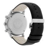  Shop Authentic Emporio Armani Gianni White Dial Black Leather Strap Watch For Men - AR0385 - Luxxuri