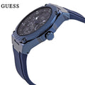  Shop Authentic Guess Legacy Blue Dial Blue Rubber Strap Watch for Men - W1049G7 - Luxxuri