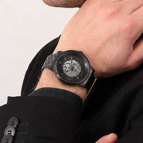  Shop Authentic Maserati Granturismo Sport GT Skeleton Black Dial Black Steel Strap Watch For Men - R8823134003 - Luxxuri