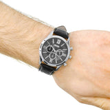  Shop Authentic Hugo Boss Ambassador Chronograph Quartz Black Dial Black Leather Strap Watch For Men - HB1513194 - Luxxuri