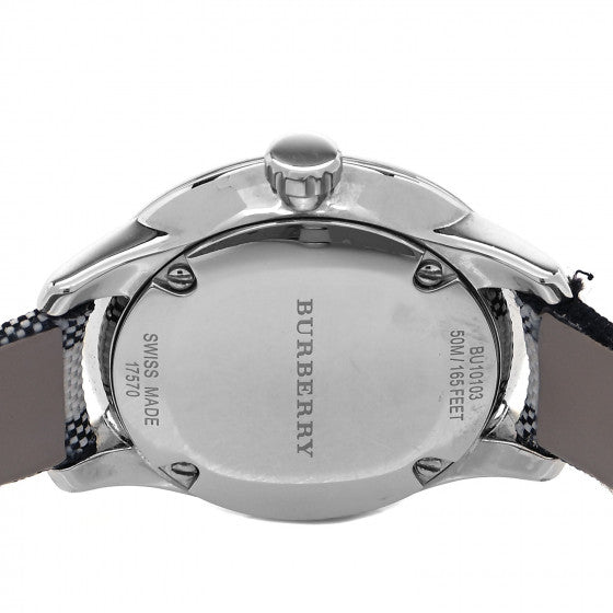  Shop Authentic Burberry Classic Stone Silver Dial Horseberry Black Leather Strap Watch for Women - BU10103 - Luxxuri