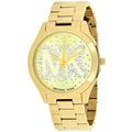  Shop Authentic Michael Kors Slim Runway Gold Dial Gold Steel Strap Watch for Women - MK3590 - Luxxuri