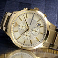  Shop Authentic Emporio Armani Renato Chronograph White Dial Gold Steel Strap Watch For Men - AR11332 - Luxxuri