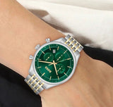  Shop Authentic Hugo Boss Gregor Chronograph Green Dial Two Tone Steel Strap Watch For Men - 1514081 - Luxxuri