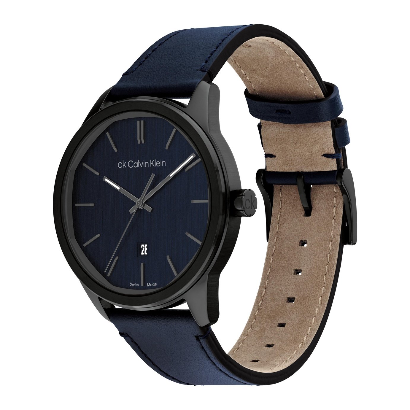  Shop Authentic Calvin Klein Tone Blue Dial Blue NATO Strap Watch for Men - K7K514VN - Luxxuri