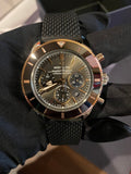  Shop Authentic Breitling Superocean Heritage B01 Chronograph 44 Black Dial Black Mesh Bracelet Watch for Men - UB01621A1M1S1 - Luxxuri