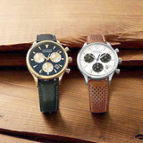  Shop Authentic Movado Heritage Calendoplan Chronograph White Dial Brown Leather Strap Watch for Men - 3650008 - Luxxuri