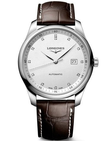 Longines Master Collection Automatic 40mm White Dial Brown Leather Strap Watch for Men - L2.793.4.77.3