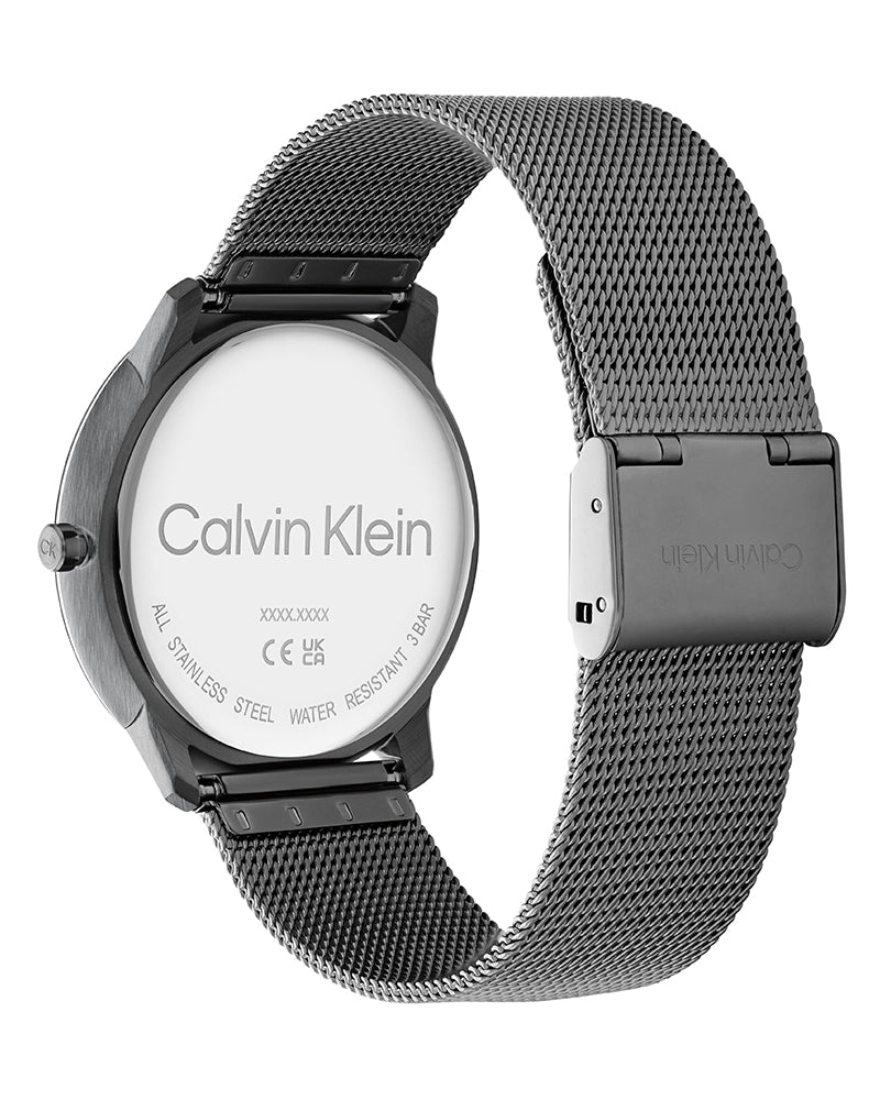  Shop Authentic Calvin Klein Minimal Grey Dial Grey Mesh Bracelet Watch for Men - K3M517P4 - Luxxuri