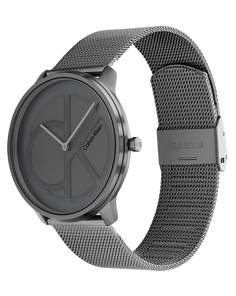  Shop Authentic Calvin Klein Minimal Grey Dial Grey Mesh Bracelet Watch for Men - K3M517P4 - Luxxuri