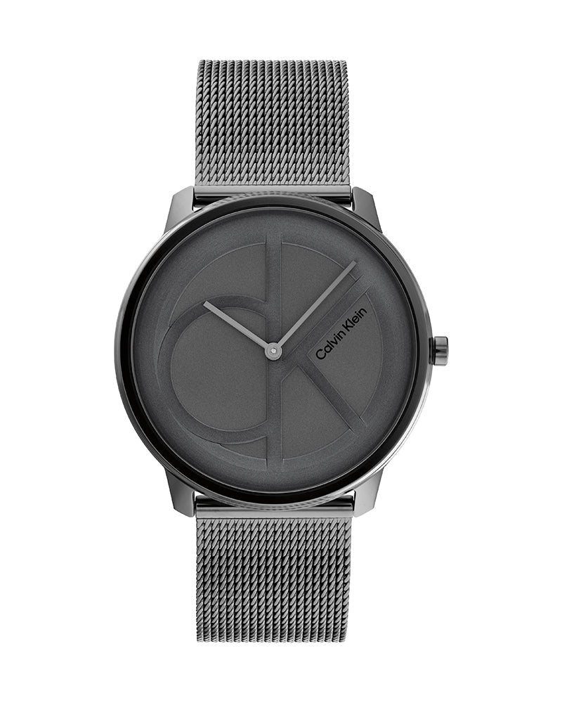  Shop Authentic Calvin Klein Minimal Grey Dial Grey Mesh Bracelet Watch for Men - K3M517P4 - Luxxuri