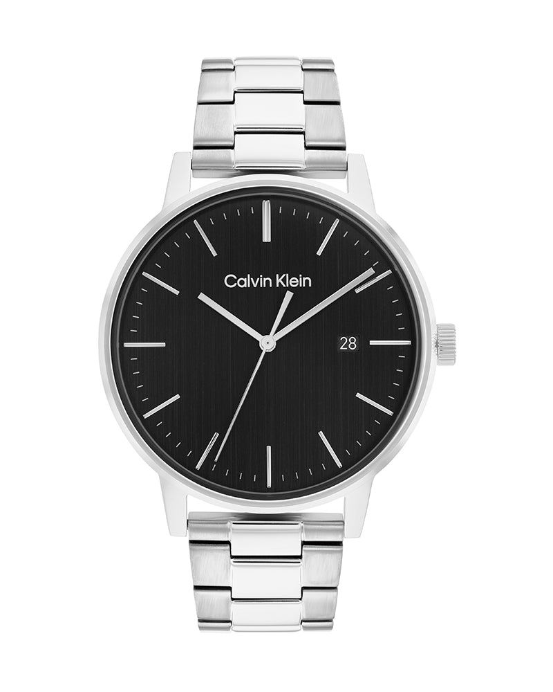  Shop Authentic Calvin Klein City Chronograph Black Dial Silver Steel Strap Watch for Men - K2G2G14Y - Luxxuri