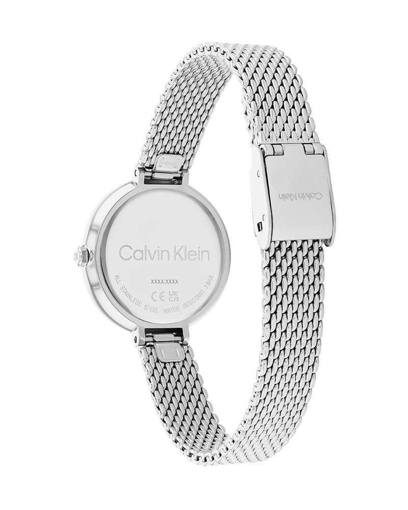  Shop Authentic Calvin Klein Authentic White Dial Silver Mesh Bracelet Watch for Women - K8G23126 - Luxxuri