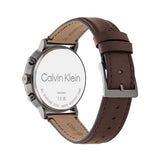  Shop Authentic Calvin Klein Minimal Silver Dial Brown Leather Strap Watch for Men - K3M211G6 - Luxxuri
