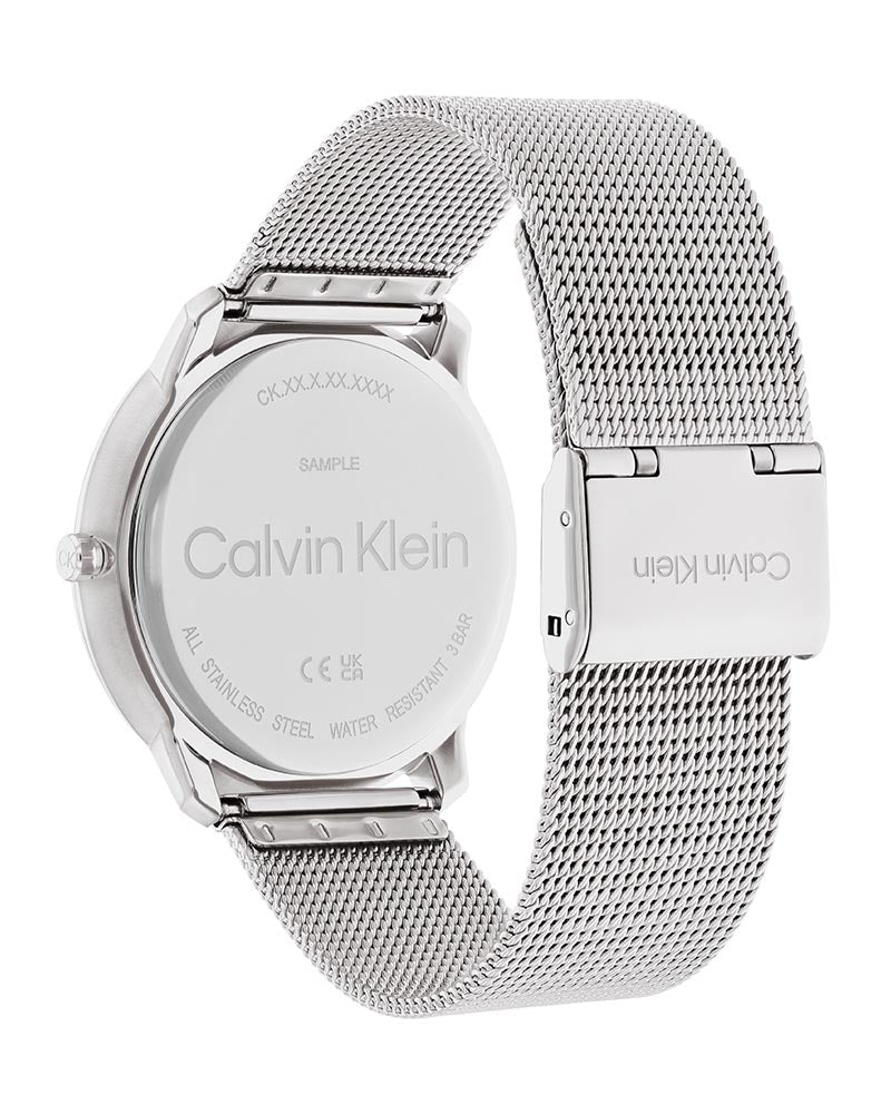  Shop Authentic Calvin Klein Minimal Silver Dial Silver Mesh Bracelet Watch for Men - K3M211Y6 - Luxxuri