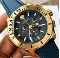  Shop Authentic Versace Casual Chronograph Blue Dial Blue Leather Strap Watch for Men - VERG004-18 - Luxxuri
