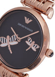 Shop Authentic Emporio Armani Gianni T Bar Black Dial Rose Gold Steel Strap Watch For Women - AR11206 - Luxxuri