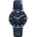  Shop Authentic Emporio Armani Analog Quartz Blue Dial Blue Leather Strap Watch For Men - AR1647 - Luxxuri