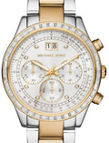  Shop Authentic Michael Kors Brinkley Chronograph Silver Dial Two Tone Steel Strap Watch for Women - MK6188 - Luxxuri
