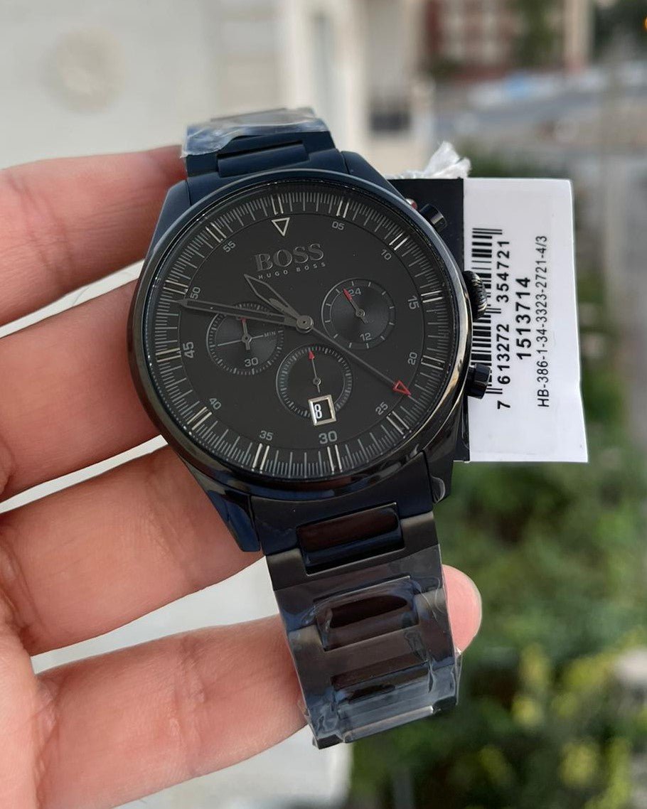  Shop Authentic Hugo Boss Pioneer Black Dial Black Steel Strap Watch for Men - 1513714 - Luxxuri