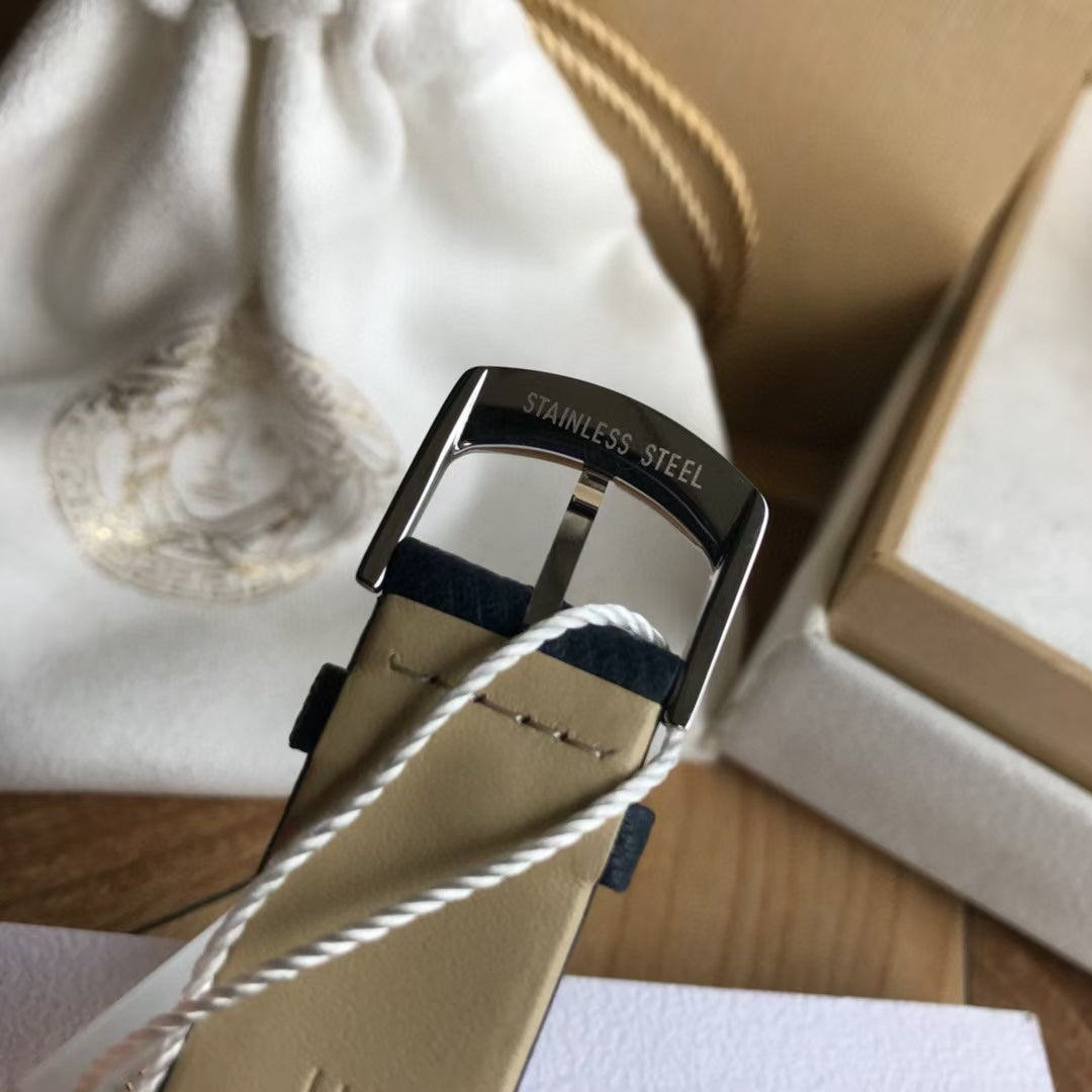  Shop Authentic Versace Manifesto Quartz Blue Dial Blue Leather Strap Watch For Men - VBQ01017 - Luxxuri