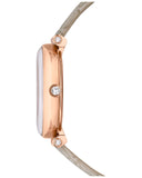  Shop Authentic Swarovski Crystalline Wonder Silver Dial Beige Leather Strap Watch for Women - 5656899 - Luxxuri