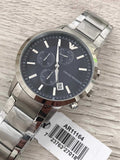  Shop Authentic Emporio Armani Renato Chronograph Blue Dial Silver Steel Strap Watch For Men - AR11164 - Luxxuri