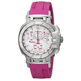  Shop Authentic Tissot T Race Chronograph White Dial Pink Rubber Strap Watch for Women - T048.217.17.017.01 - Luxxuri