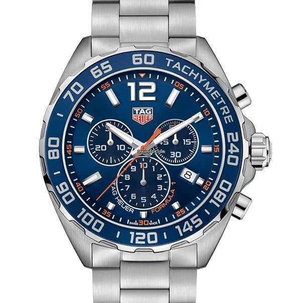  Shop Authentic Tag Heuer Formula 1 Chronograph Blue Dial Silver Steel Strap Watch for Men - CAZ1014.BA0842 - Luxxuri