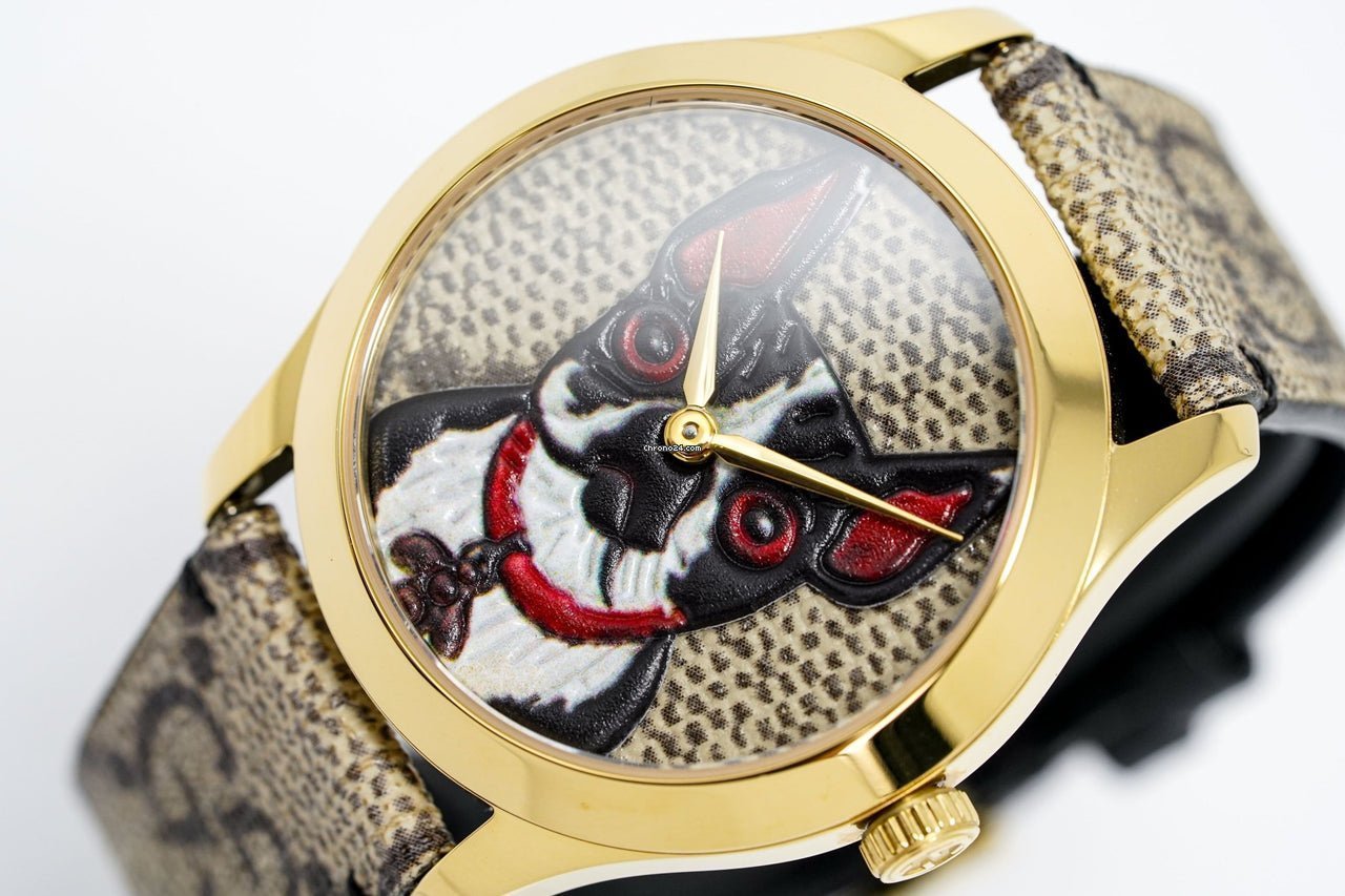  Shop Authentic Gucci G-Timeless Brown Dial Brown Leather Strap Unisex Watch - YA1264057 - Luxxuri