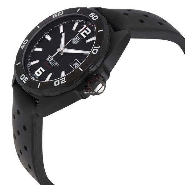  Shop Authentic Tag Heuer Formula 1 Automatic Black Dial Black Rubber Strap Watch for Men - WAZ2115.FT8023 - Luxxuri