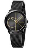  Shop Authentic Calvin Klein Minimal Black Dial Black Mesh Bracelet Watch for Men - K3M214X1 - Luxxuri